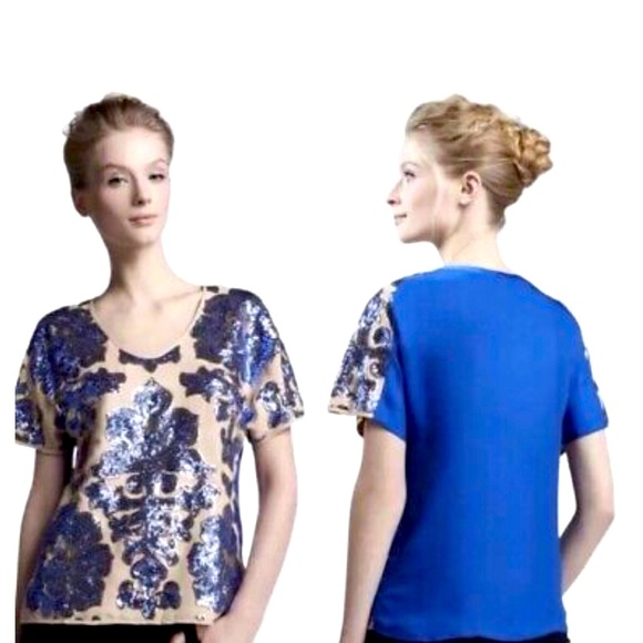 Neiman Marcus /Target Tracy Reese Sequin Embellished Party Glam Top NEW MSRP $79 - Picture 2 of 15